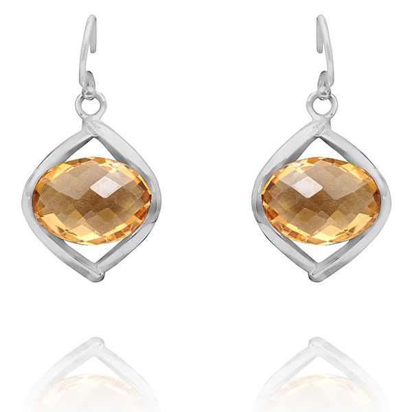 011720675 Silver Gemstone Earrings