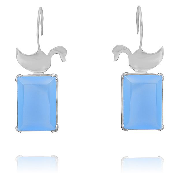 011910670 Silver Gemstone Earrings