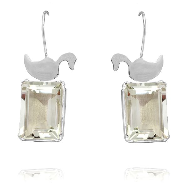 011920670 Silver Gemstone Earrings