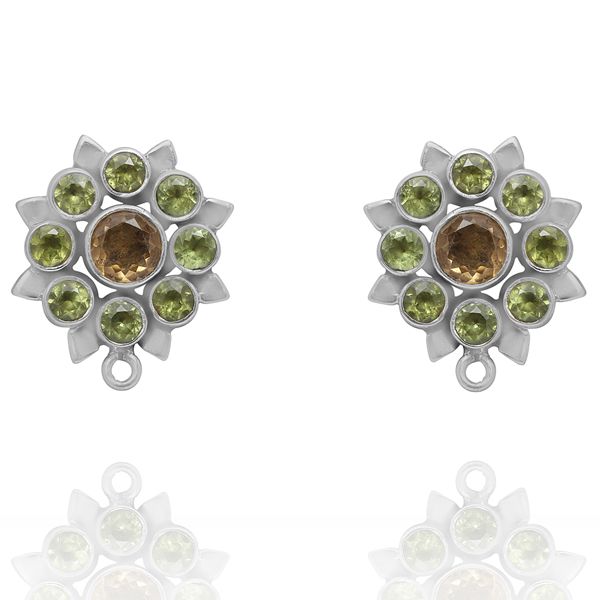 0303020590 Silver Gemstone Earrings