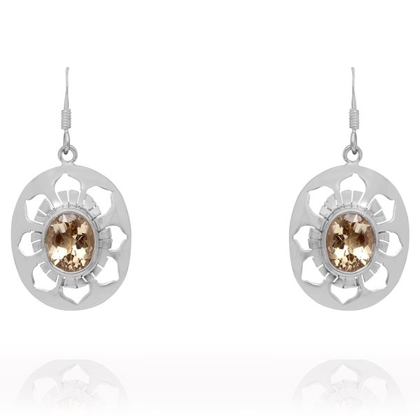 0307010400 Silver Gemstone Earrings