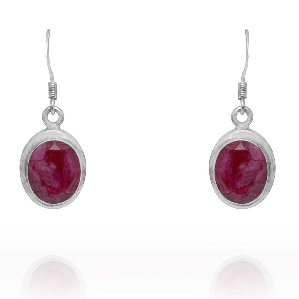 0310010425 Silver Gemstone Earrings