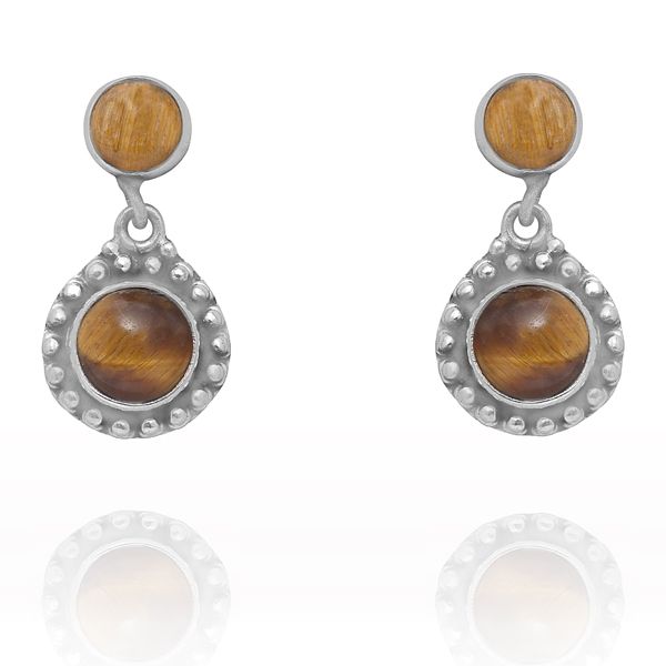 0317010354 Silver Gemstone Earrings