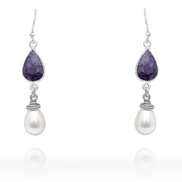 0320010330 Silver Gemstone Earrings