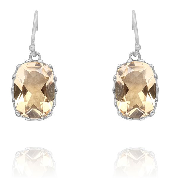 Silver Gemstone Earrings