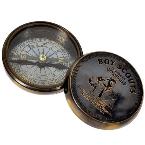 Antique Brass Boy Scouts Compass