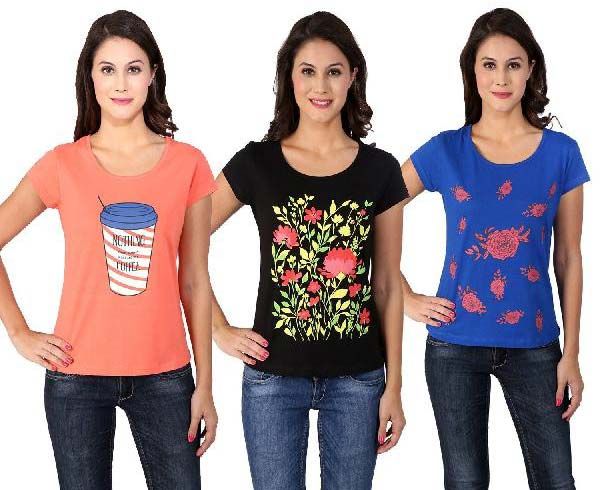 Ladies Round Neck T-Shirts 05