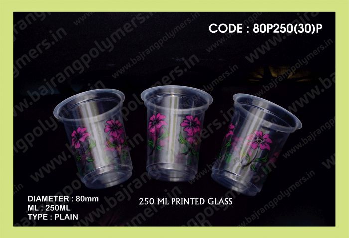 Plastic Disposable Printed Glass (80P250(30)P)) 01