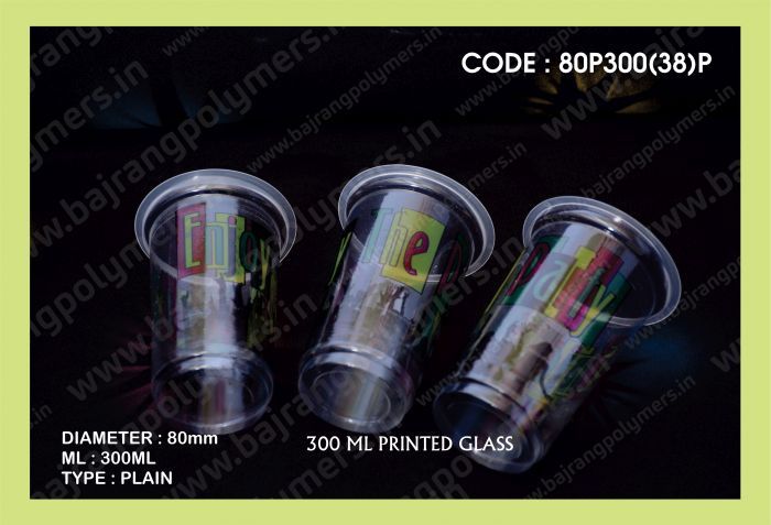 Plastic Disposable Printed Glass (80P300(38)P)) 01