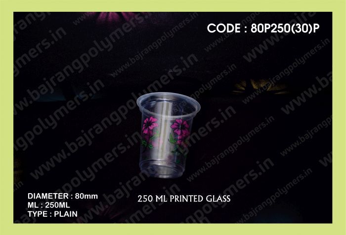 Plastic Disposable Printed Glass (80P250(30)P)) 02