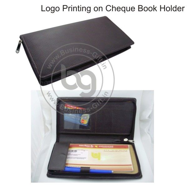 Logo Printing on Cheque Book Holders