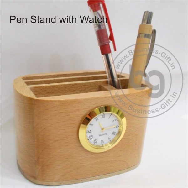 Pen Stand with Watch