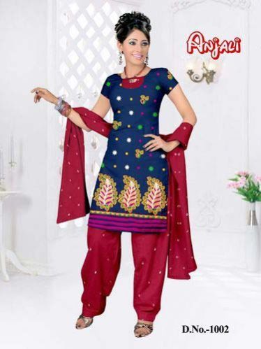 Embroidered Salwar Suit Material 01