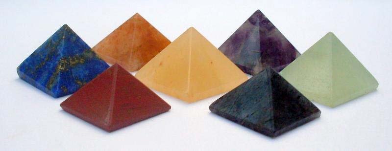 7 Pcs Semi Precious Stones Pyramids