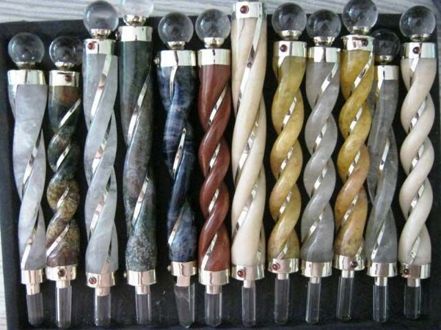 Mix Gemstone Twisted wire wrapped healing stick