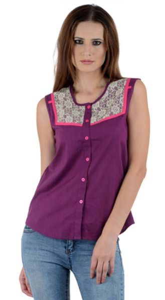 Ladies Shirts (SHT8004 Purple)