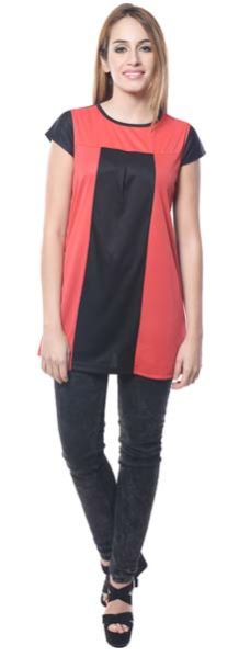 Ladies Tops (TOP2012 Black Red)