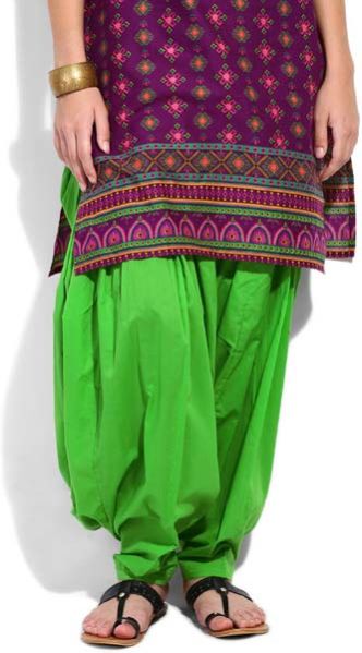 Salwar Semi Patiala Parrot Green