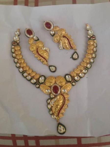 Meenakari Kundan Necklace Set 02