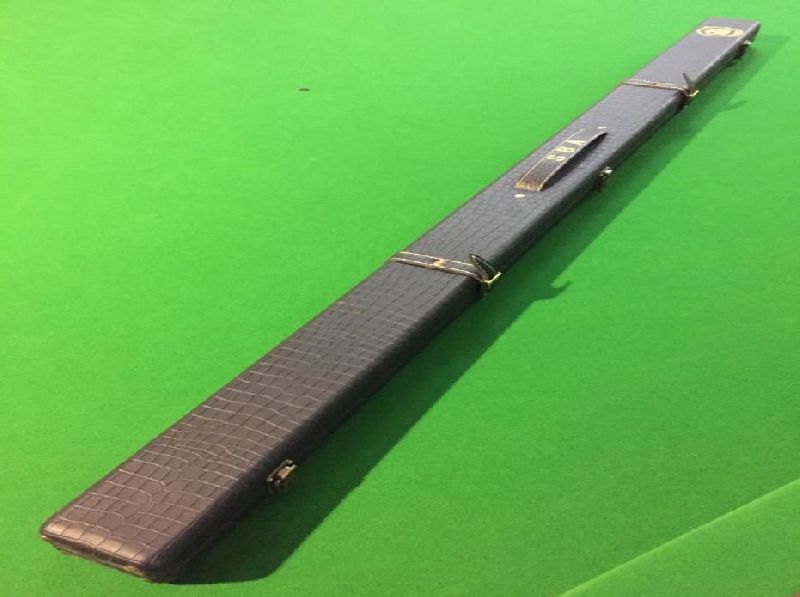Black Wood Leather Cue Case 01