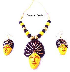 Yellow Terracotta Necklace Set