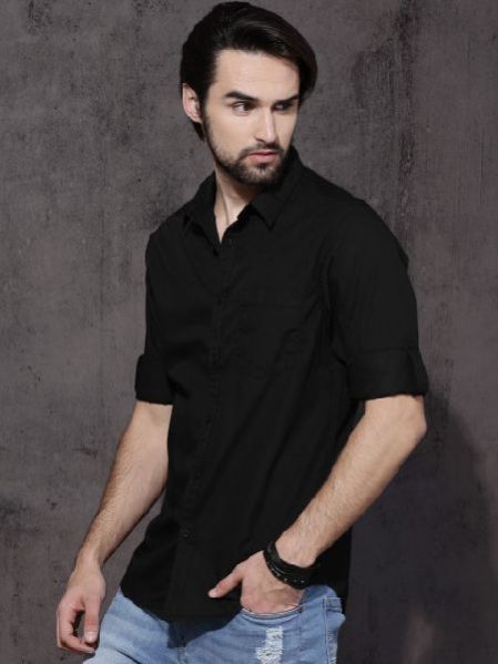 Black Mens Formal Shirt