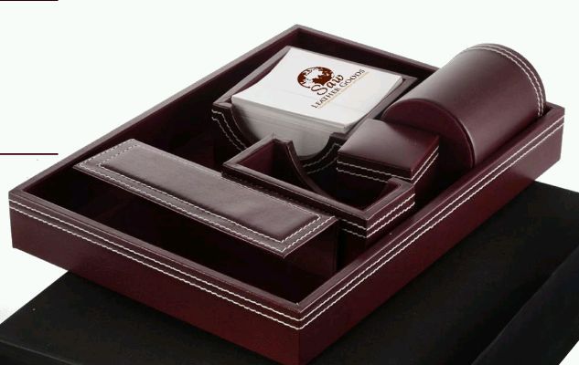 Leather Desktop Organizer 03