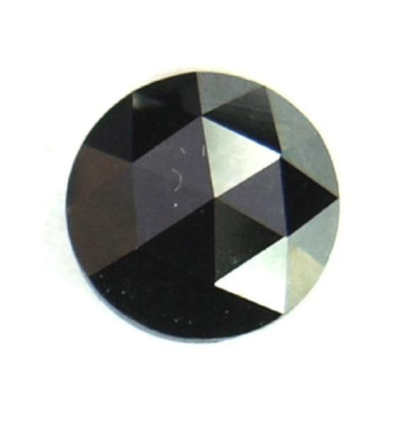 Natural Round Rose Cut Black Loose Diamond 02