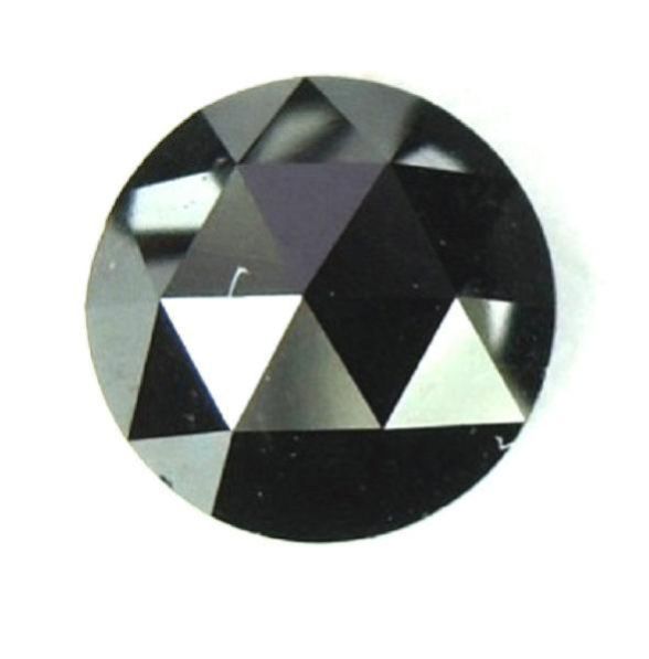 Natural Round Rose Cut Black Loose Diamond 04