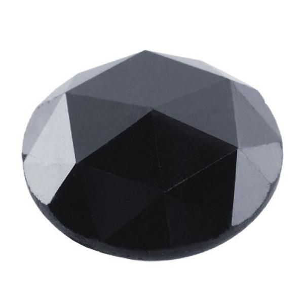 Natural Round Rose Cut Black Loose Diamond 06