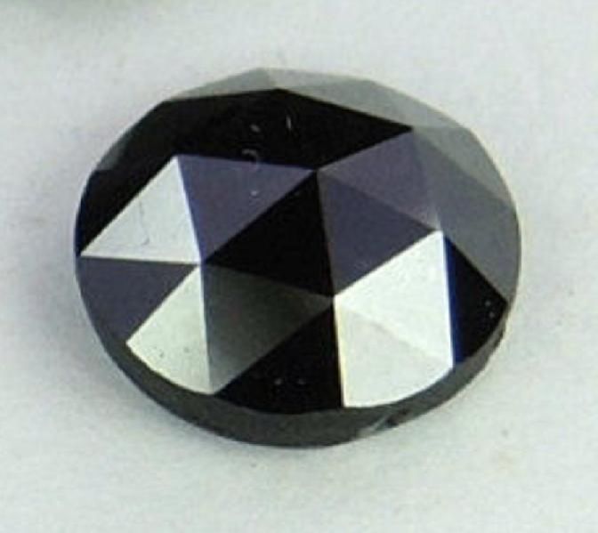 Natural Round Rose Cut Black Loose Diamond 09