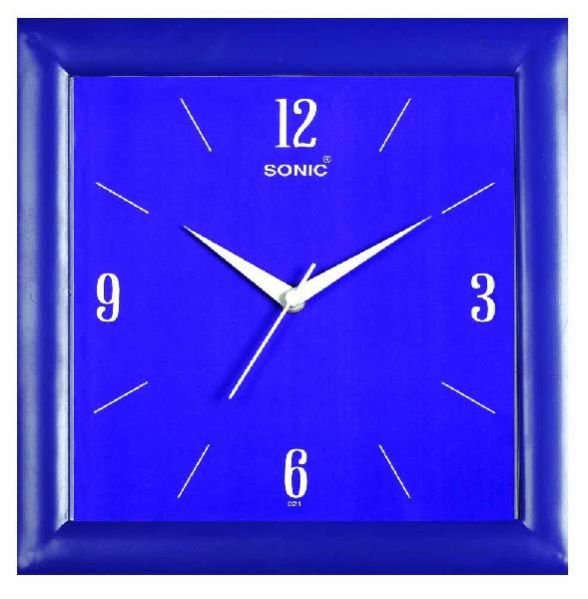 Square Wall Clock (021 Blue)