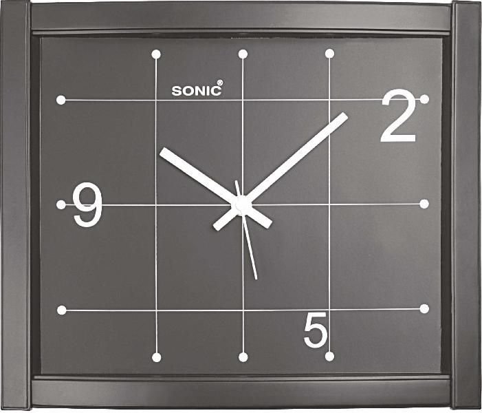 Square Wall Clock (058 Black)