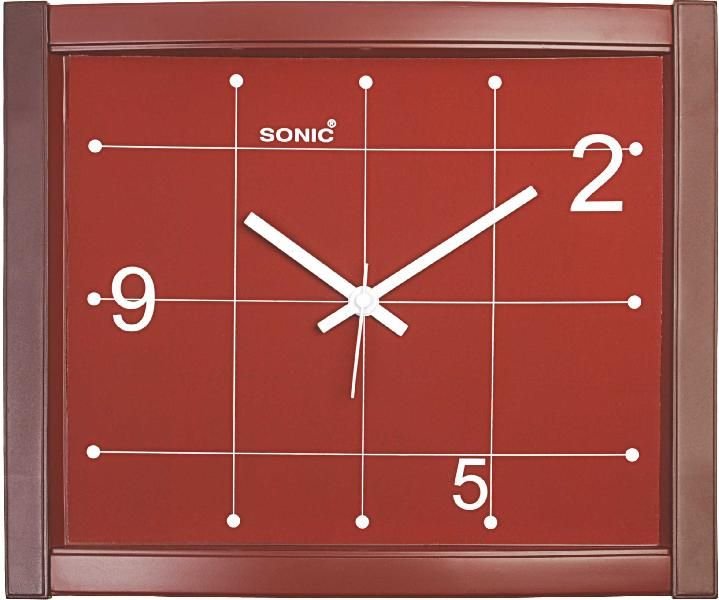 Square Wall Clock (058 brown)