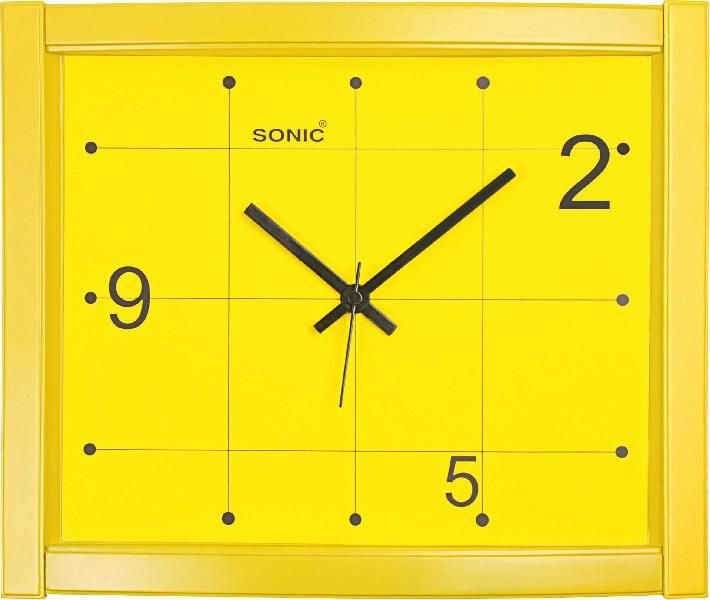 Square Wall Clock (058 Yellow)