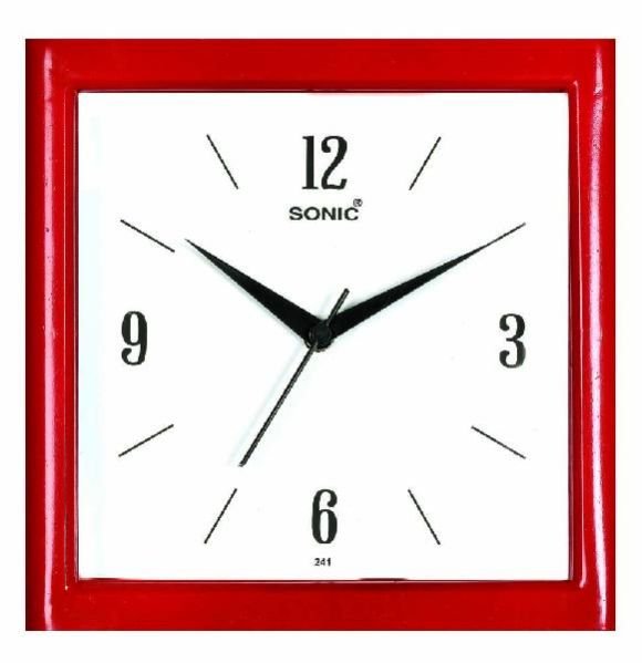 Square Wall Clock (121 Red)