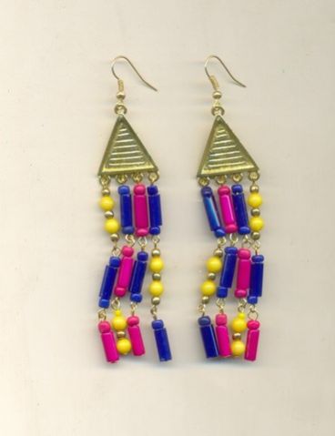 FJ-GER0# 30166 Glass Earrings