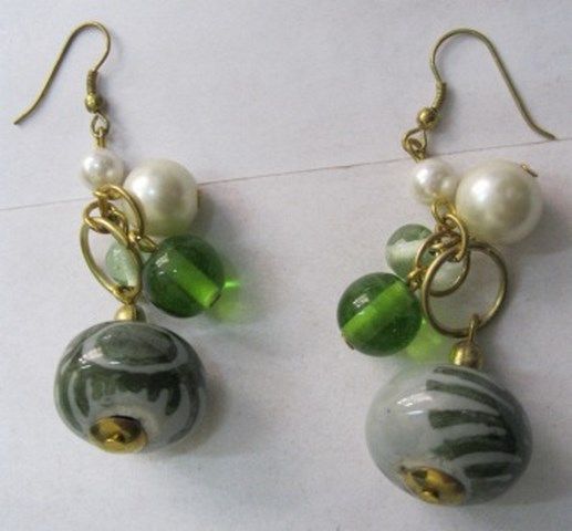 FJ-GER0# 30168 Glass Earrings