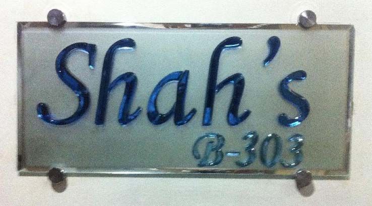 Glass Name Plate 02