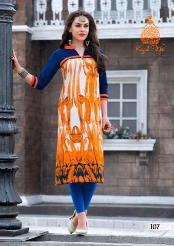 Multicolor Loan Cotton Kurti 01