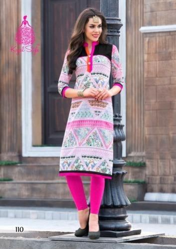 Multicolor Loan Cotton Kurti 02