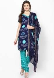 Unstitched Bandhani Cotton Suit 01