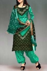Unstitched Bandhani Cotton Suit 03