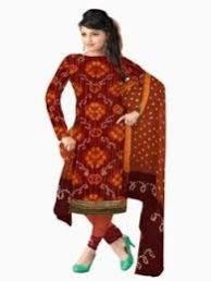 Unstitched Bandhani Cotton Suit 04