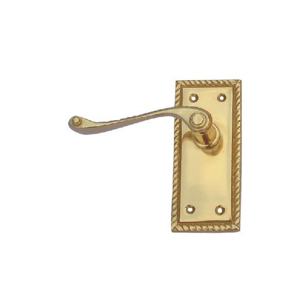 Brass Georgian Scroll Lever Latch Handles