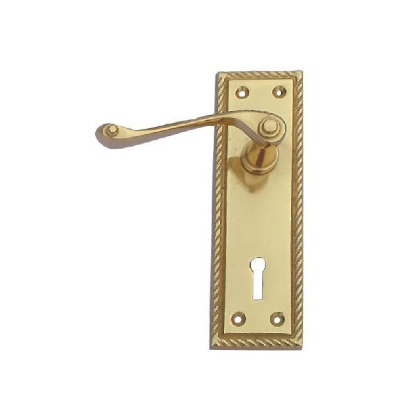 Brass Georgian Scroll Lever Latch Handles