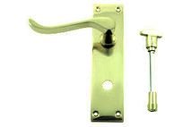 Brass Victorian Scroll Lever Bathroom Handles