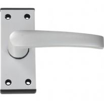 Lever Latch on 4 Plate with Black End Cap