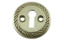Solid Brass Georgian Round Open Escutcheons