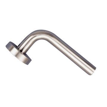 Stainless Steel Hollow Lever Handle On Round Rose